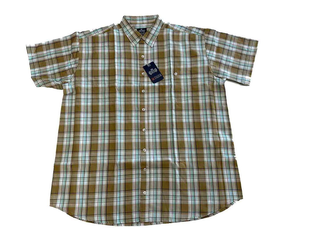 Karo Hemd kurzarm in Übergröße von BigTiger