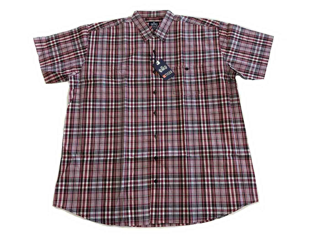 Karro Hemd kurzarm in Übergröße von BigTiger