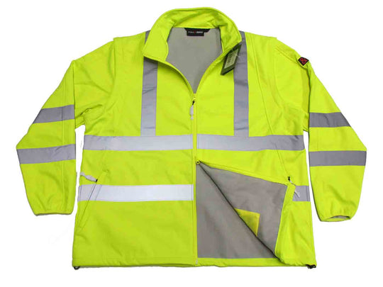 2in 1 Warnschutz Softshell-Jacke / Weste in Übergröße &nbsp;nach EN ISO 20471