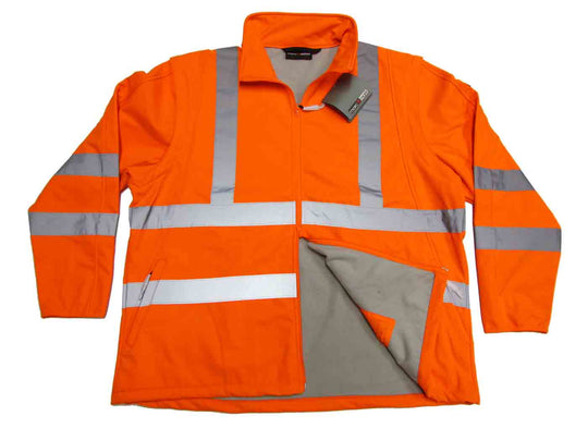 2in 1 Warnschutz Softshell-Jacke / Weste in Übergröße &nbsp;nach EN ISO 20471