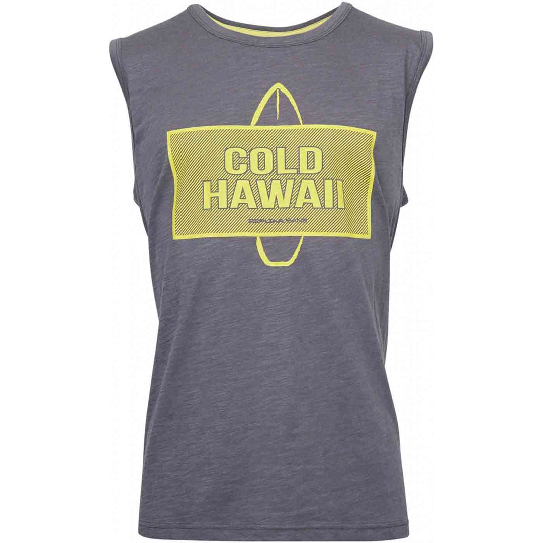 Graues tank-top mit gelbem Cold Hawaii Print von Allsize für sommerlichen Look