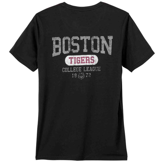 Redfield schwarzes tee t shirt mit Boston Tigers College League Aufdruck auf der Rückseite