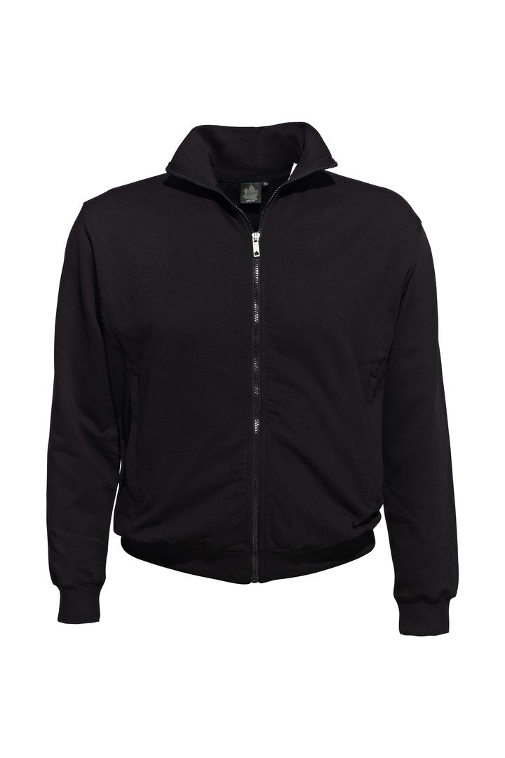 Schwarze Kapuzen-Sweat-Jacke von Ahorn Sport in übergröße für herren mit Reißverschluss