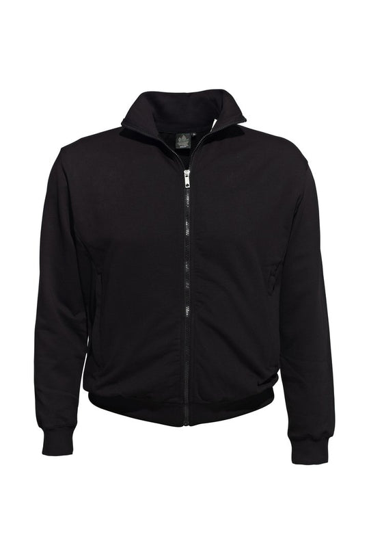 Schwarze Kapuzen-Sweat-Jacke von Ahorn Sport in übergröße für herren mit Reißverschluss