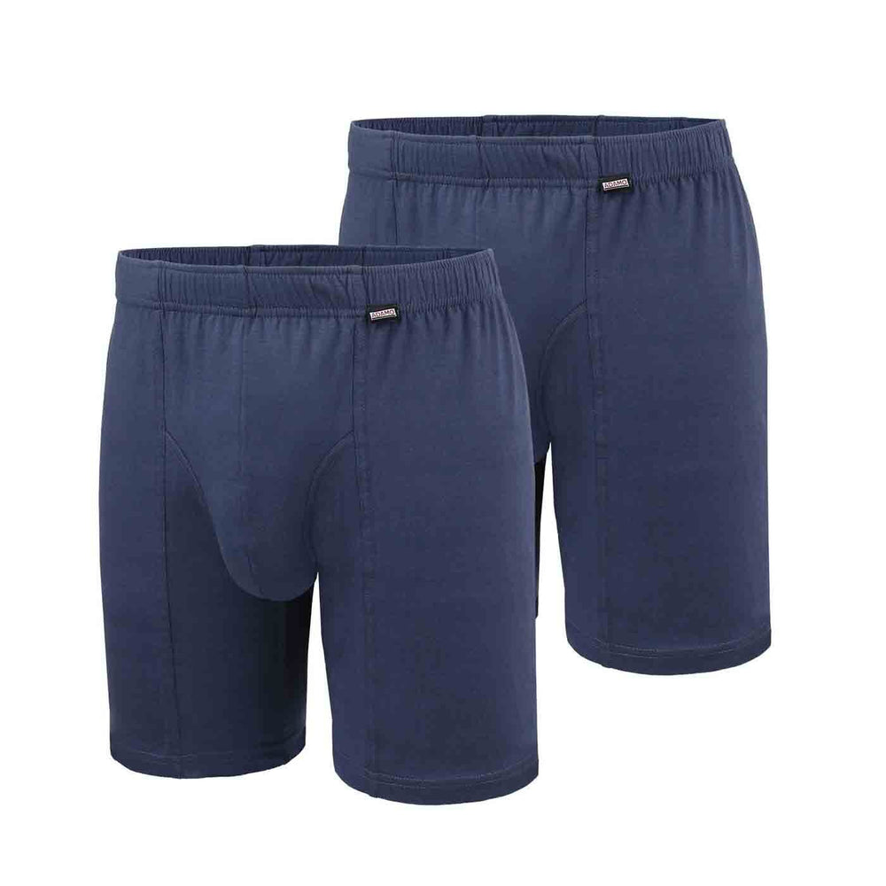 Adamo Herren Pant in Dunkelblau für übergröße herren mit elastischem Bund und bequemer Passform