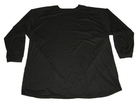 Schwarze Skiwäsche von Allsize in Übergröße Herren mit langärmligem Design für kaltes Wetter