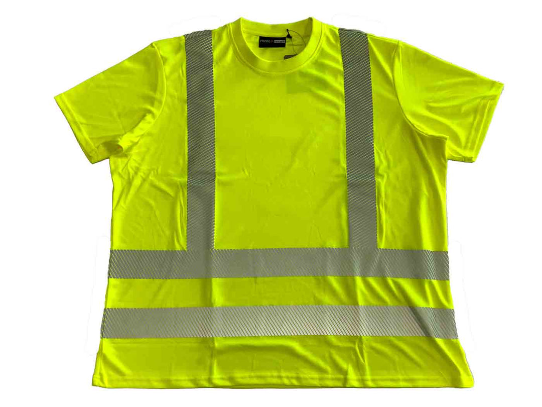 BigTiger warn t shirt in leuchtend gelb mit reflektierenden Streifen für optimale Sichtbarkeit