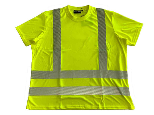 BigTiger warn t shirt in leuchtend gelb mit reflektierenden Streifen für optimale Sichtbarkeit