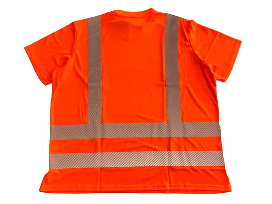 BigTiger Warn t shirt in leuchtendem Orange mit reflektierenden Streifen für bessere Sichtbarkeit