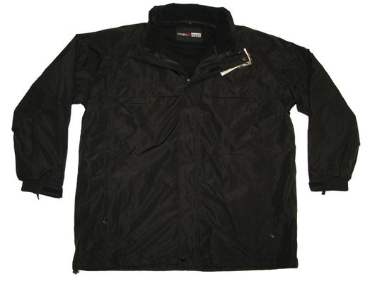 Schwarze 3in1 Funktionsjacke von BigTiger als winterjacke herren mit Reißverschluss und Stehkragen