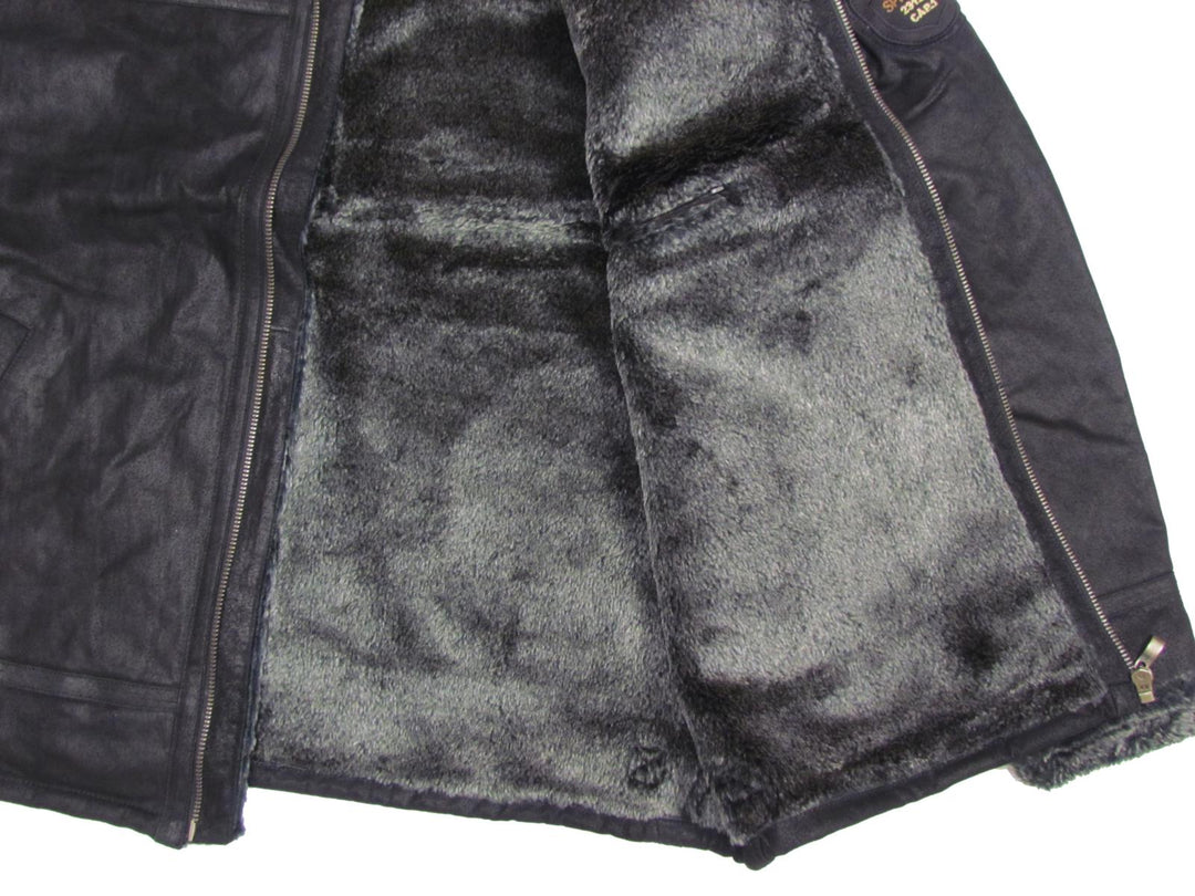 Winterjacke Herren von Allsize mit weichem, warmem Fellfutter innen und robustem Leder außen