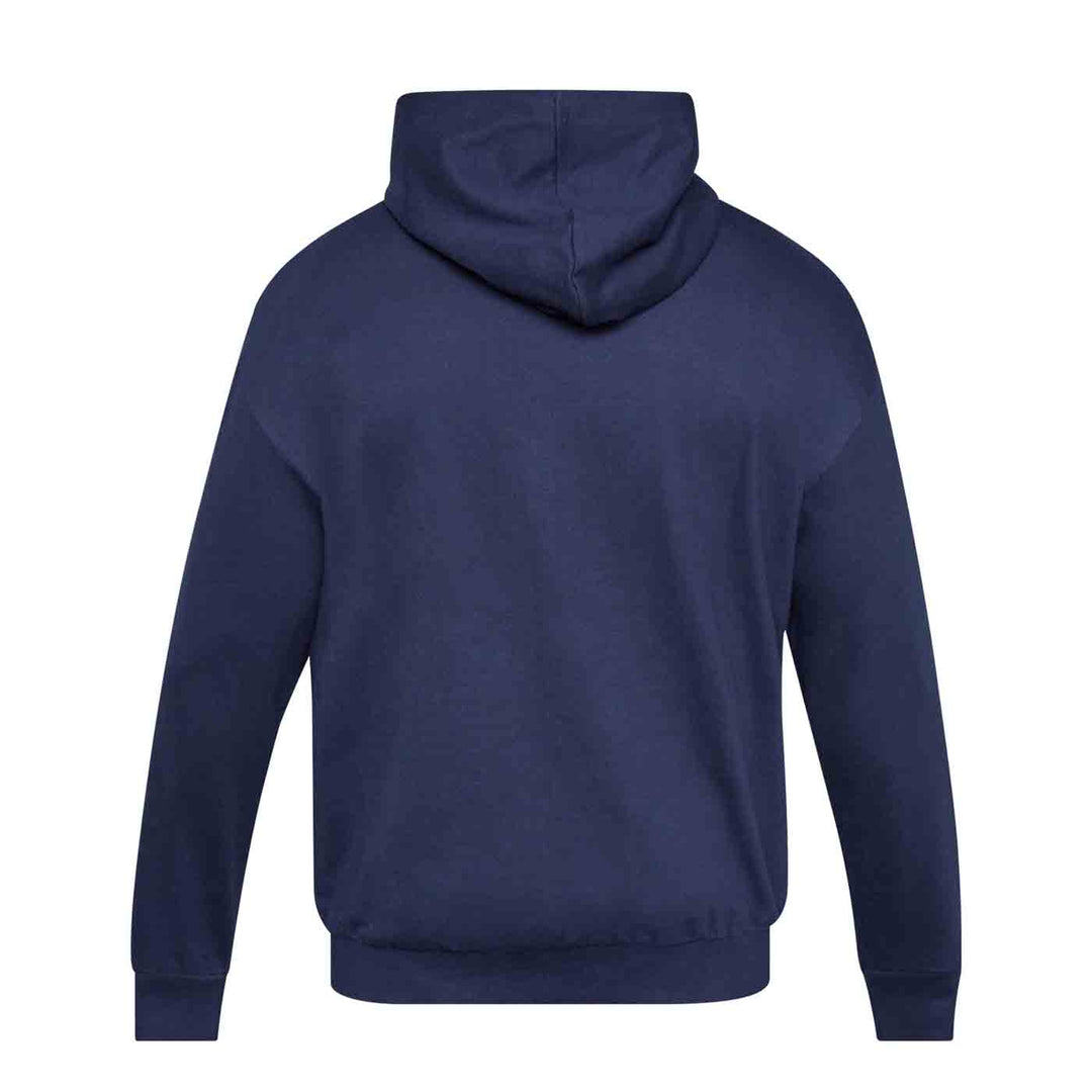 Navyblauer Kapuzen Sweat-Shirt von Allsize mit langer Passform und elastischem Saum