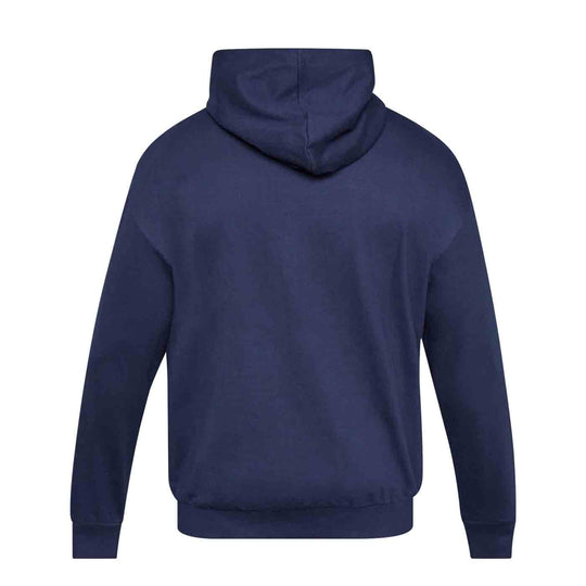Navyblauer Kapuzen Sweat-Shirt von Allsize mit langer Passform und elastischem Saum